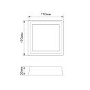 LED Светильник квадратный накладной TITANUM 18W 5000K 220V, TL-BHS20-185