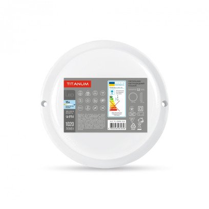 LED світильник IP54 круглий TITANUM 12W 6500K, TL-BHR-126