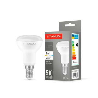 LED лампа TITANUM R50 6W E14 4100K, TLR5006144