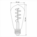 LED лампа VIDEX Filament ST64FASD 5W E27 2200K дімерна, VL-ST64FASD-05272