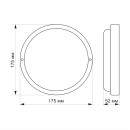 LED світильник IP54 круглий TITANUM 20W 6500K, TL-BHR-206