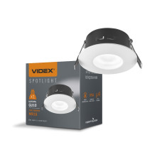 Світильник під лампу GU10 VIDEX Круглий Білий IP54 VL-SPF10R-W