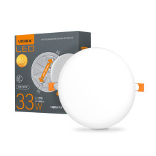 LED світильник безрамковий круглий VIDEX 33W 4100K 220V