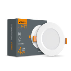 LED світильник вбудований круглий VIDEX 4W 5000K 220V