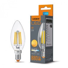 LED лампа VIDEX Filament C37F 6W E14 4100K 220V