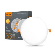 LED світильник безрамковий круглий VIDEX 33W 4100K 220V