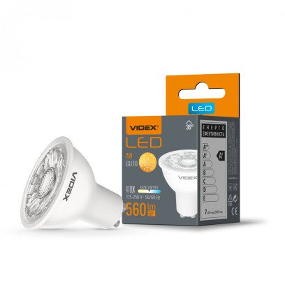 LED лампа VIDEX MR16eL 7W GU10 4100K, VL-MR16eL-07104