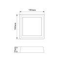 LED Светильник квадратный накладной TITANUM 24W 5000K 220V, TL-BHS20-245