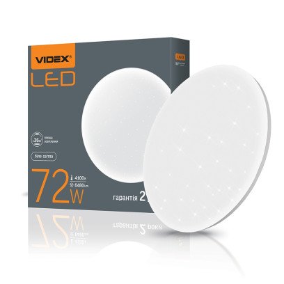 LED світильник настінно-стельовий Круглий VIDEX 72W 4100K 220V (VL-CLR-724S) Зоряне небо, VL-CLR-724S