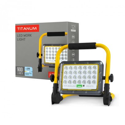 LED прожектор аккумуляторный IP65 TITANUM 20W 900Lm 5000K, TL-FA-105