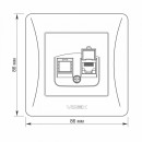 Розетка CAT6 одинарна комп'ютерна срібний шовк VIDEX BINERA, VF-BNSK1PC6-SS Розетка CAT6 одинарна комп'ютерна срібний шовк VIDEX BINERA, VF-BNSK1PC6-SS