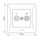 Розетка TV+SAT концевая серебряный шелк VIDEX BINERA, VF-BNSK2TVSATE-SS Розетка TV+SAT концевая серебряный шелк VIDEX BINERA, VF-BNSK2TVSATE-SS