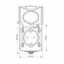 IP65 Розетка наружная одинарная с заземлением серая VIDEX BINERA, VF-BNW21G-G