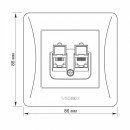 Розетка CAT6+CAT3 подвійна срібний шовк VIDEX BINERA, VF-BNSK2PC6TF3-SS Розетка CAT6+CAT3 подвійна срібний шовк VIDEX BINERA, VF-BNSK2PC6TF3-SS